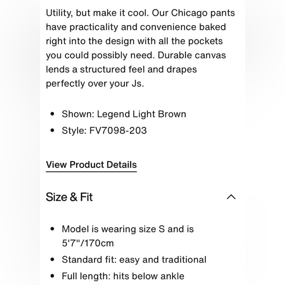 Nike Jordan Chicago cargo pants size small new - Picture 3 of 4